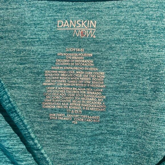 Danskin Now Small Lightweight Hoody Teal Dri More Thumb holes Yoga Workout Gym - Picture 4 of 9